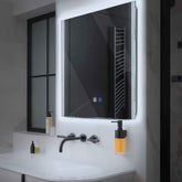 LED Spiegel Quadratisch | Touch-Schalter | Anti-Beschlag-Funktion | Kaltweißes Licht - Reyze Seria Edge Model 7